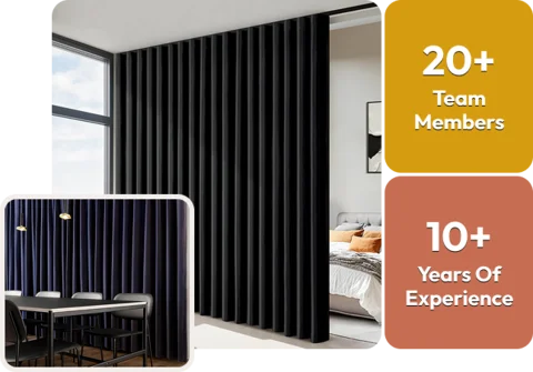 Dark color soundproof curtains