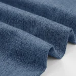 indigo blue linen-look fabric texture.