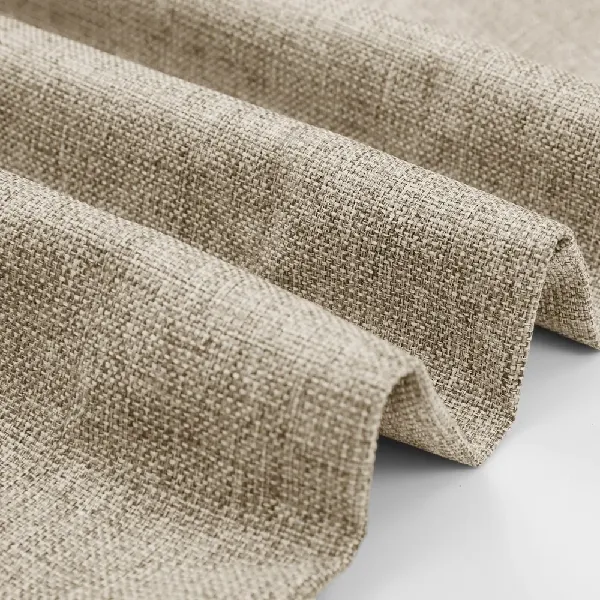 taupe linen-look fabric texture.